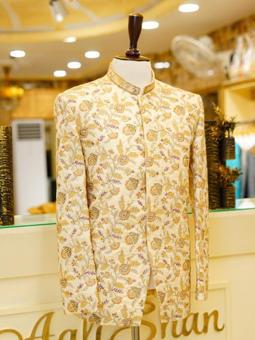 Men’s Embroidered Prince Coat Traditional Royal Style