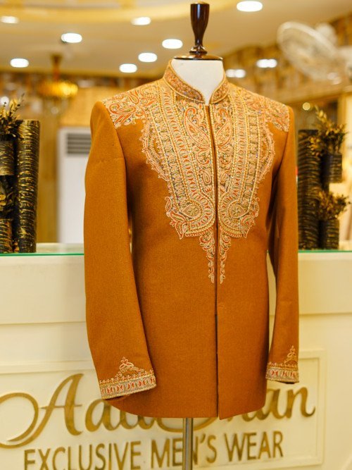 Handmade Embroidered Prince Coat – Premium Craftsmanship & Quality Fabric