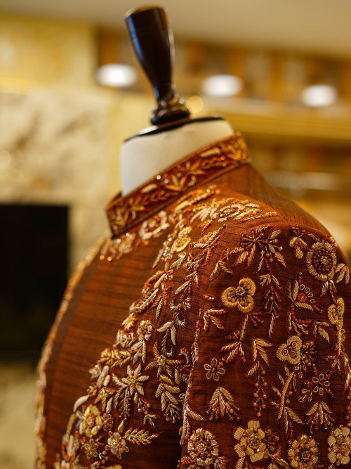Slim Fit Prince Coat with Handmade Embroidery – Sharp & Elegant