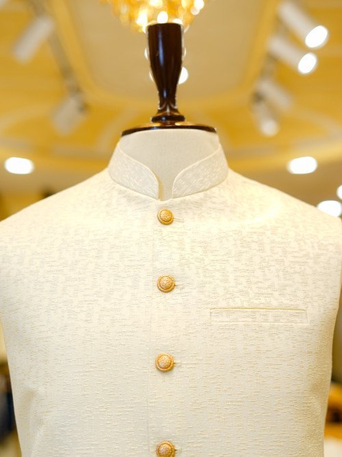 Men’s Cream Style Premium Party Wear Waistcoat
