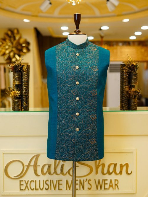 Men’s Half-Embroidered Waistcoat