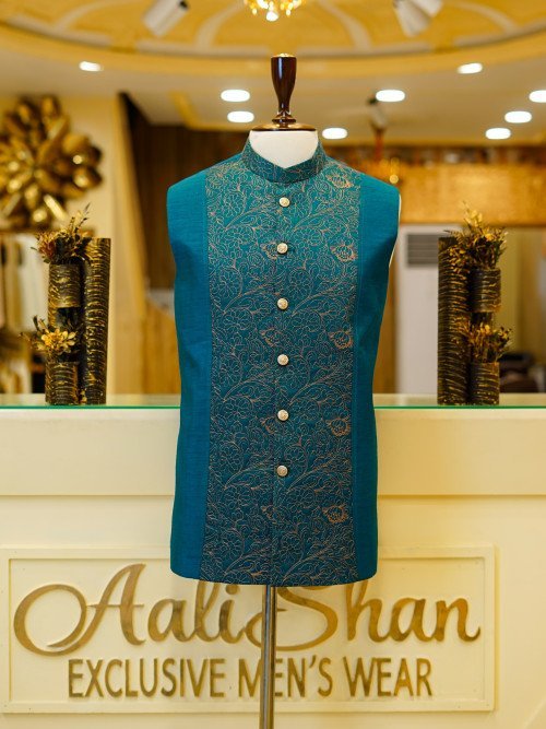 Men’s Half-Embroidered Waistcoat