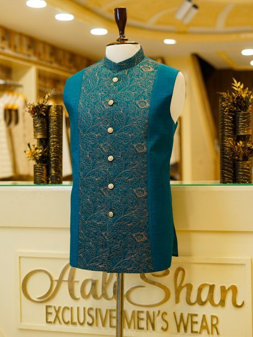 Men’s Half-Embroidered Waistcoat