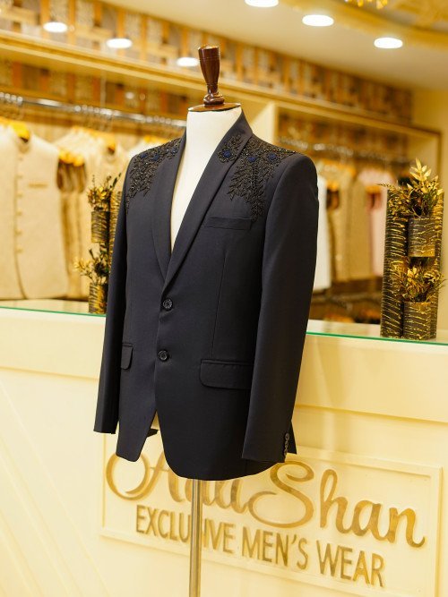 Embroidered 3-Piece Suit for Men – Crafted Elegance