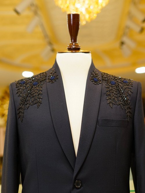Embroidered 3-Piece Suit for Men – Crafted Elegance