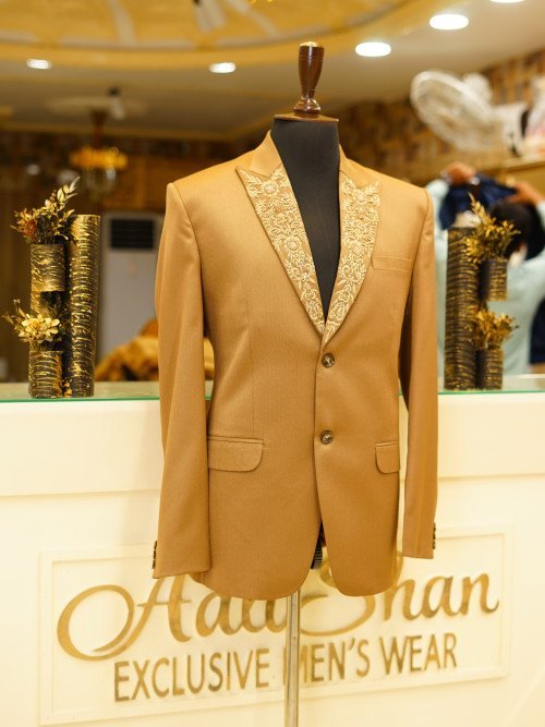 Mustard 3-Piece Suit with Cool Embroidery – Bold Meets Elegant