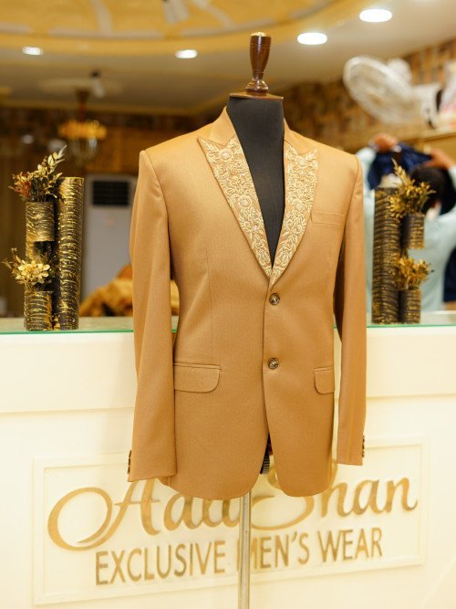 Mustard 3-Piece Suit with Cool Embroidery – Bold Meets Elegant