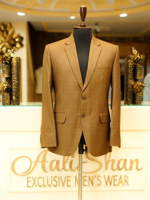 Mustard In Check 3-Piece Suit for Men – Bold & Contemporary Charm