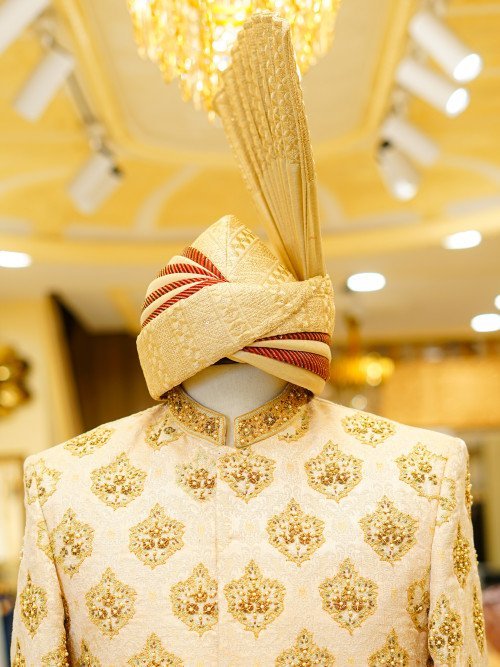 Embroidered Sherwani with Kulla – Handcrafted Wedding Royalty