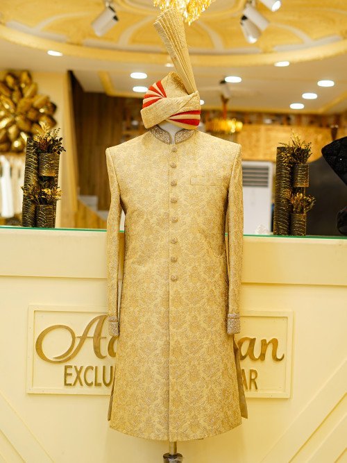 Sherwani with Kulla – Skin Styling & Elegant Embroidery