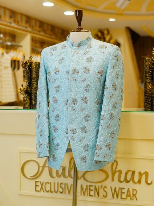 Graceful Frozi Prince Coat for Men with Exquisite Hand Work Embroidery – Stylish Ethnic Wear for Weddings and Special Occasions