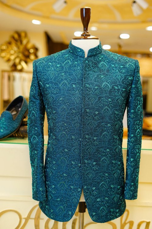 Royal Zink Prince Coat for Men with Matching Formal Shoes – A Stylish Statement for Weddings and Festive Occasions