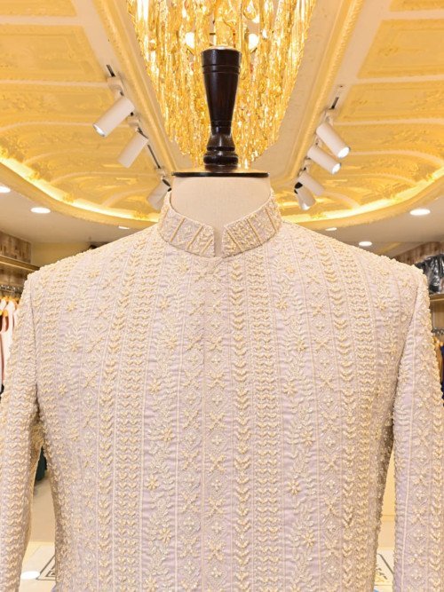 Prince Coat for Men with Exquisite Hand Work Embroidery