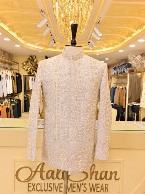Prince Coat for Men with Exquisite Hand Work Embroidery