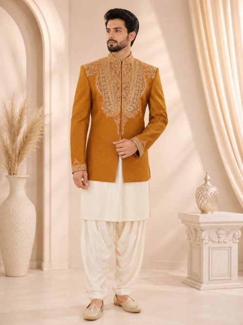 Handmade Embroidered Prince Coat – Premium Craftsmanship & Quality Fabric
